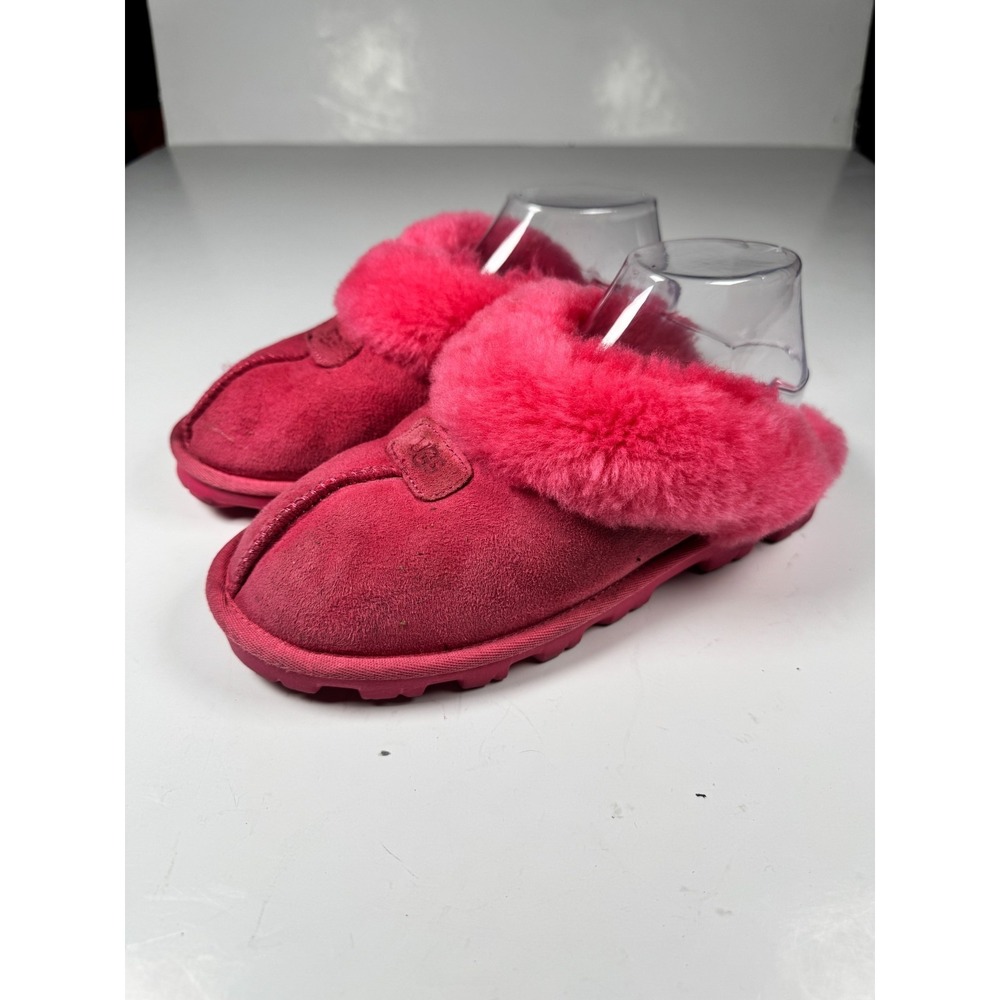 UGG‎ Coquette 5125 Slipper Womens US 7 Fuchsia Fur Lined Round Toe Slip On Shoes